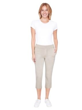 ☀️Up! Pull On Stretch Capri Pants Tan Size XL